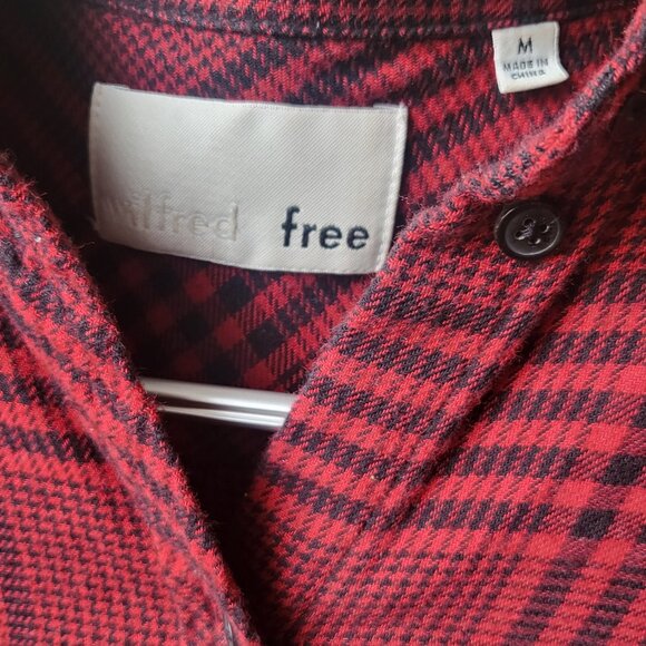 Wilfred free Aritiza red and black plaid top - Picture 2 of 3